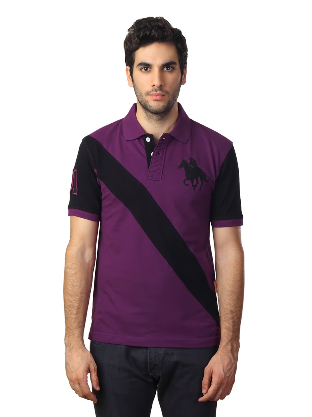 Classic Polo Men Purple T-shirt