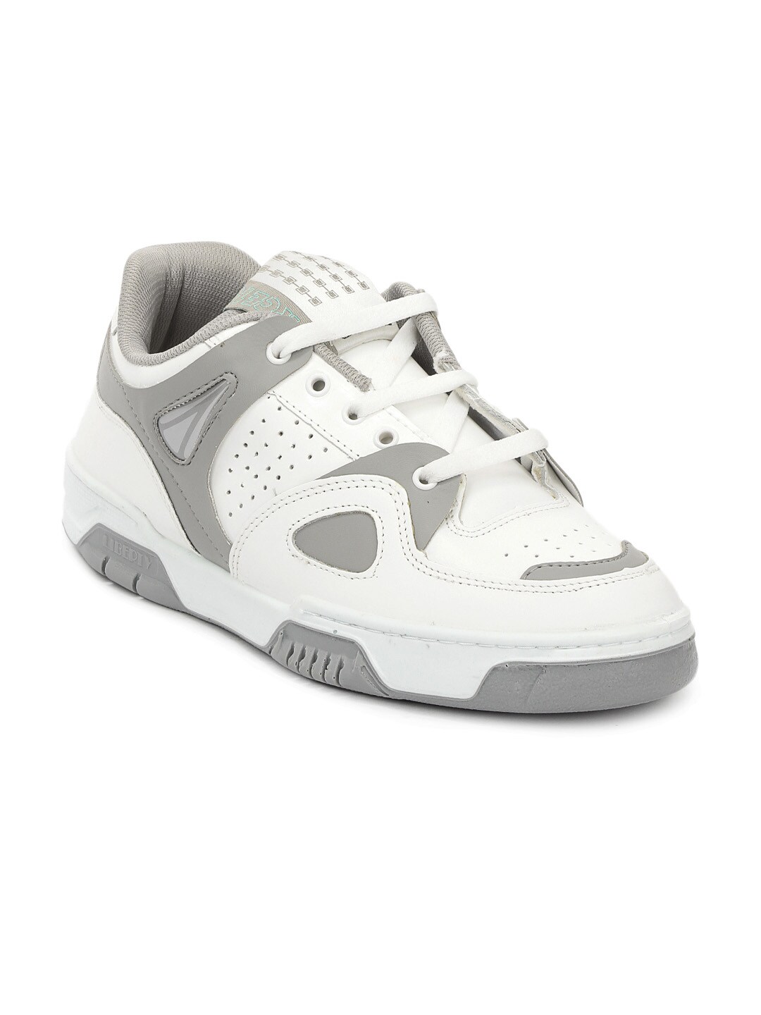 Force 10 Men Grey & White Sports Shoes