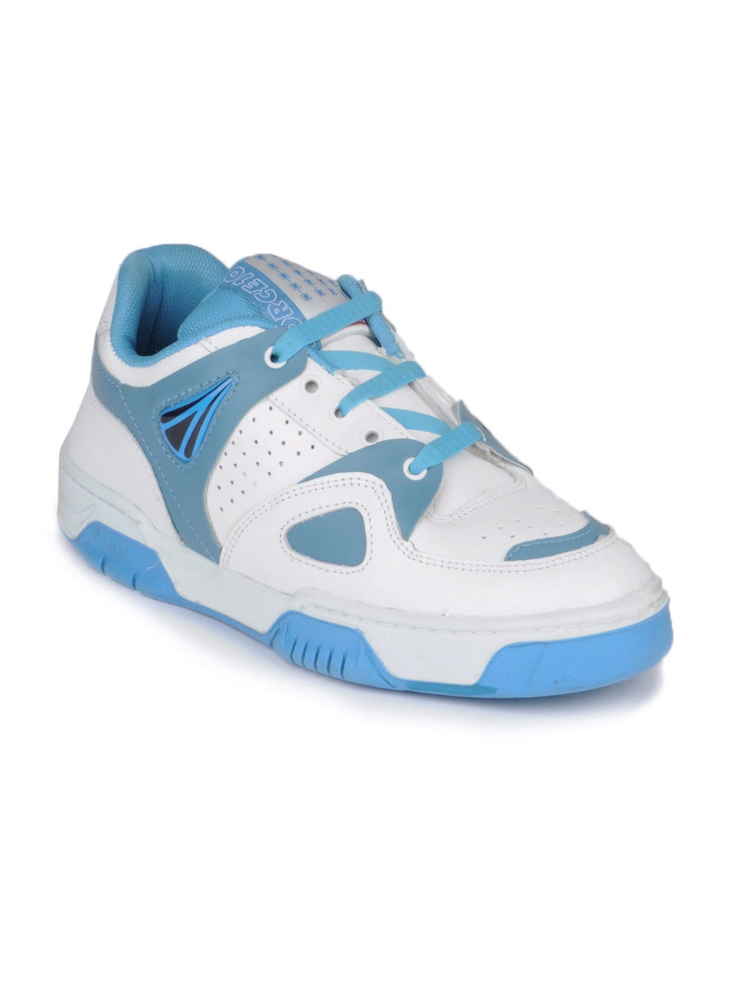 Force 10 Men White & Blue Duplay Sports Shoes