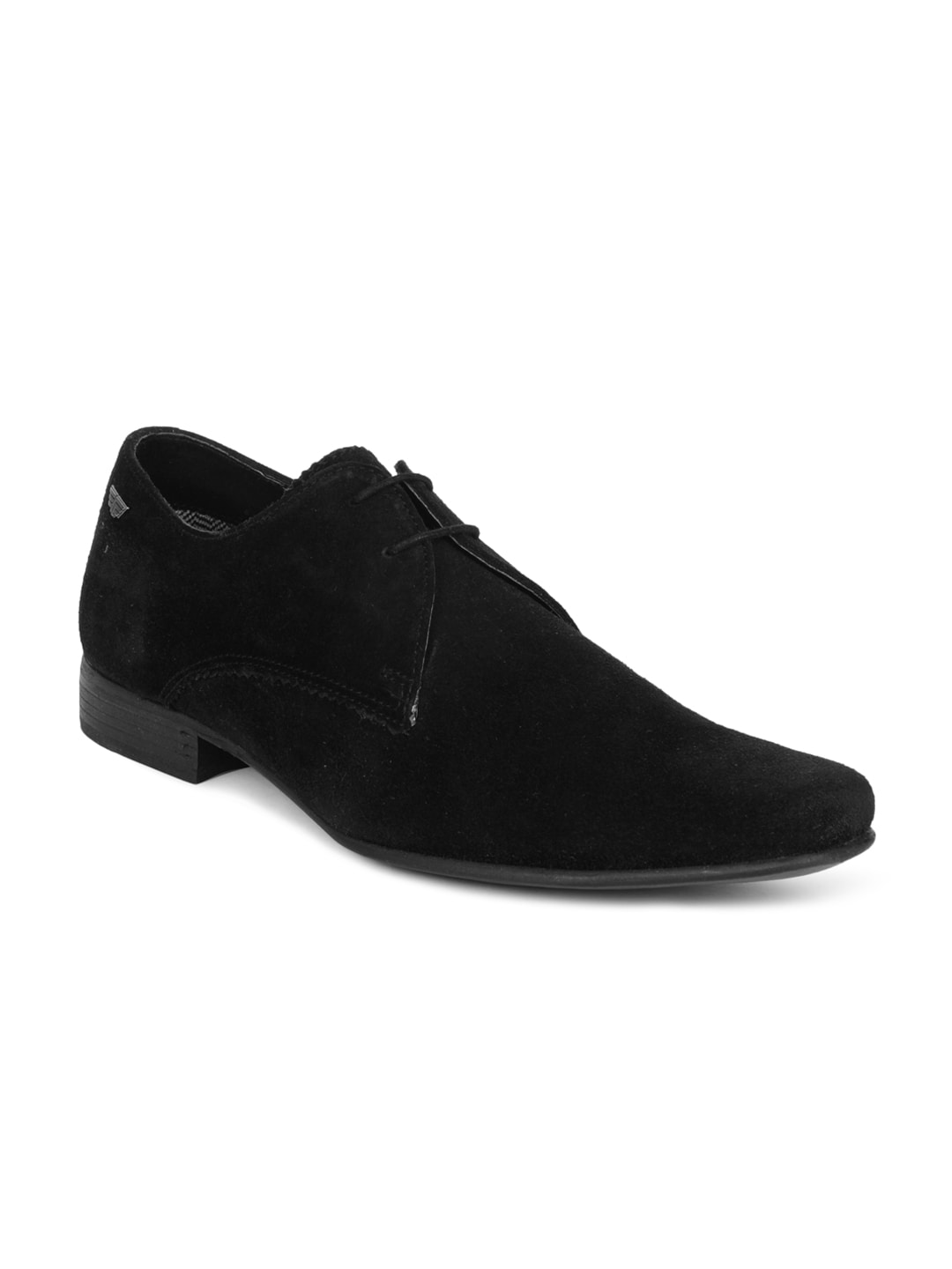 Red Tape Men Leather Black Shoes