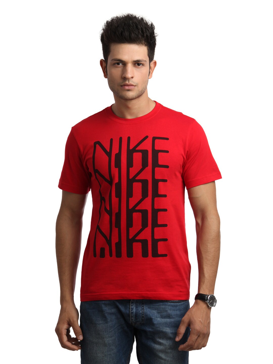 Nike Men Red Printed T-shirt