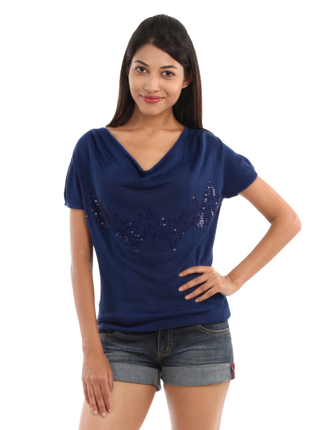 Wills Lifestyle Women Blue Top