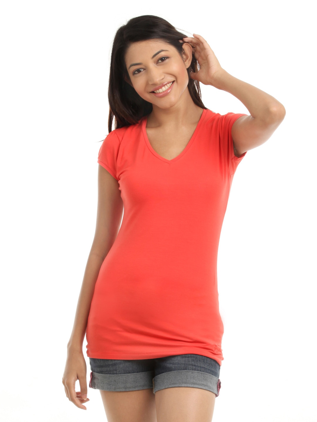 Spykar Women Orange T-Shirt