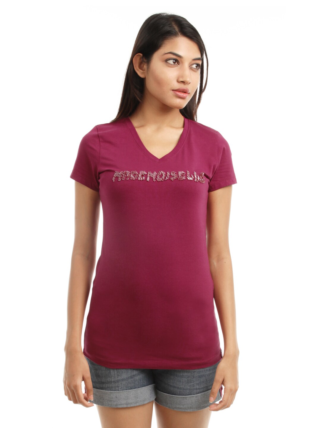 Spykar Women Maroon Top