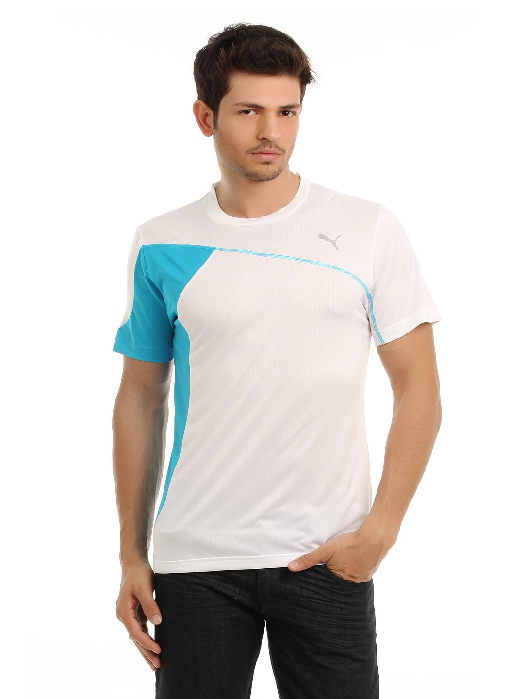 Puma Men White Training T-shirt