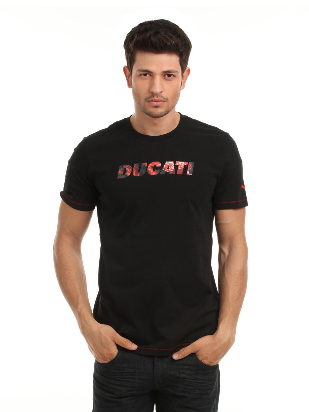 Puma Men Black Ducati Logo T-shirt
