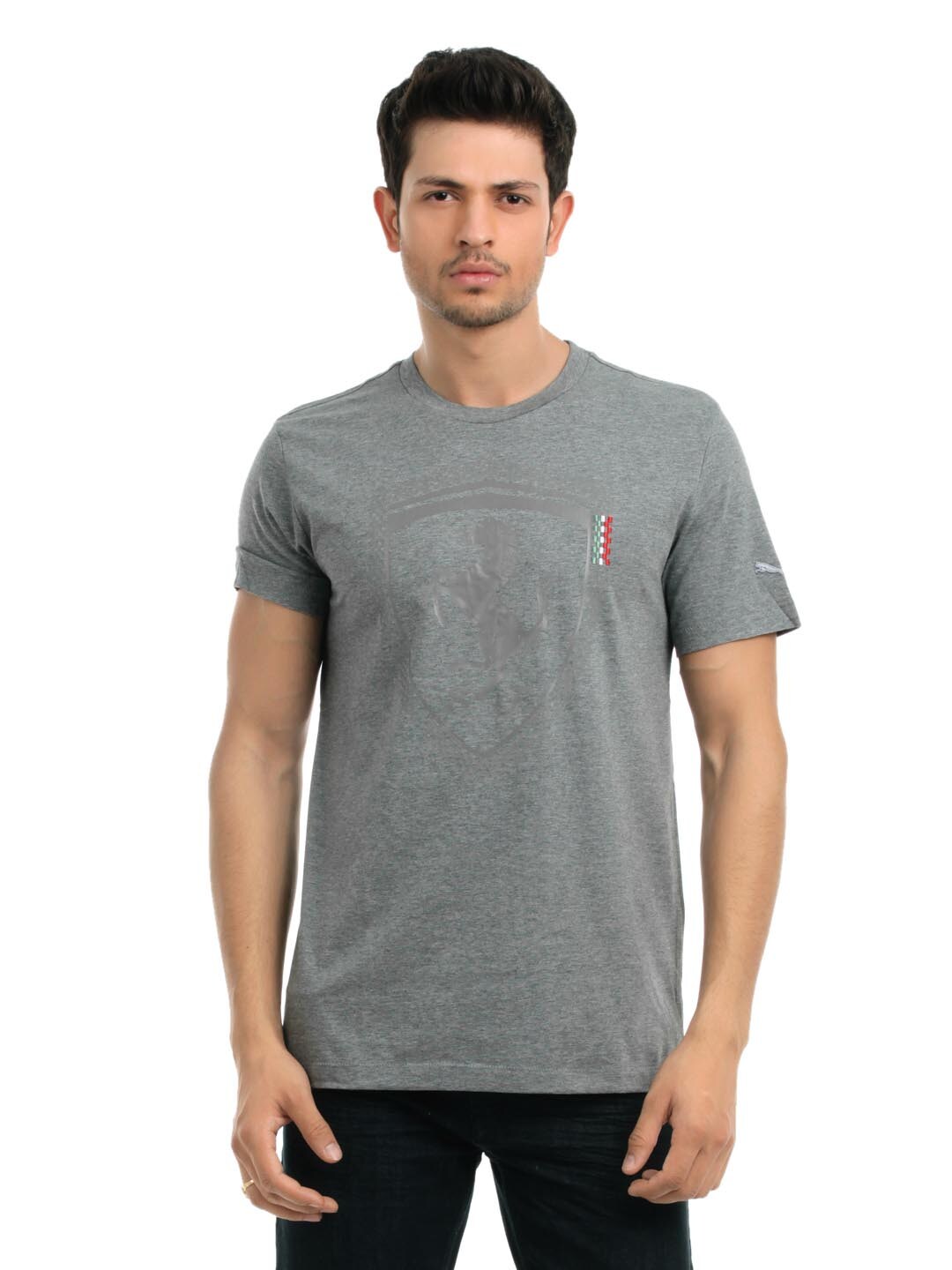 Puma Men Grey Melange Ferrari T-shirt