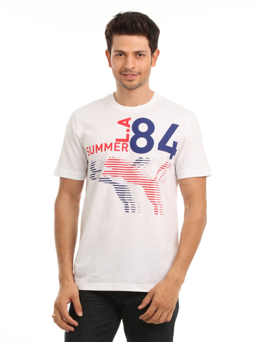 Puma Men White Summer T-shirt