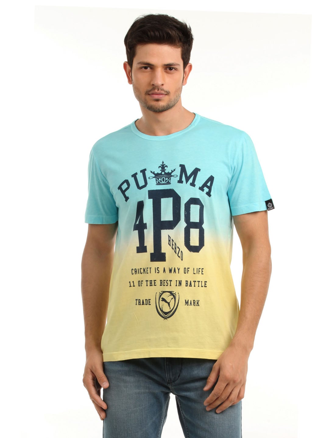 Puma Men Blue Graphic T-shirt