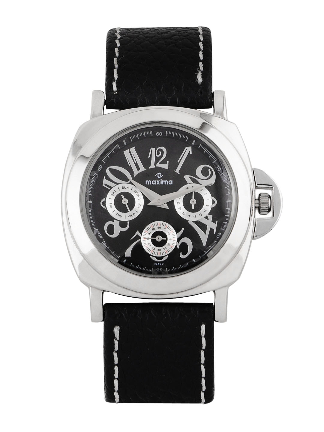 Maxima Men Black Analog Chronograph Watch
