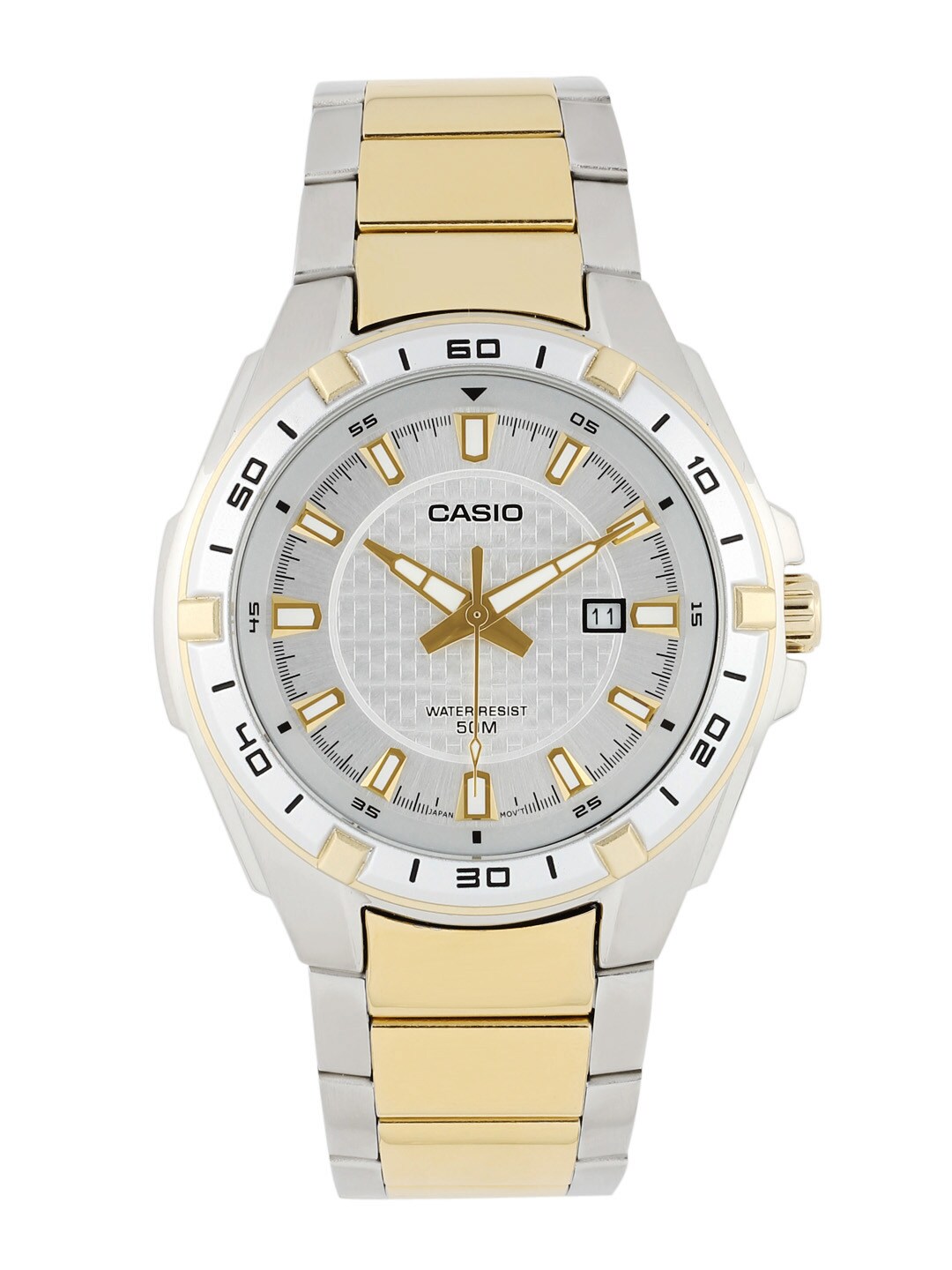 CASIO ENTICER Men Silver-Toned Dial Analogue Watch A522