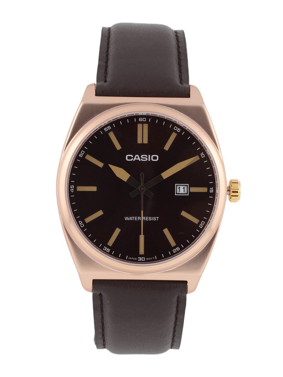 CASIO ENTICER Men Brown Dial Analogue Watch A643