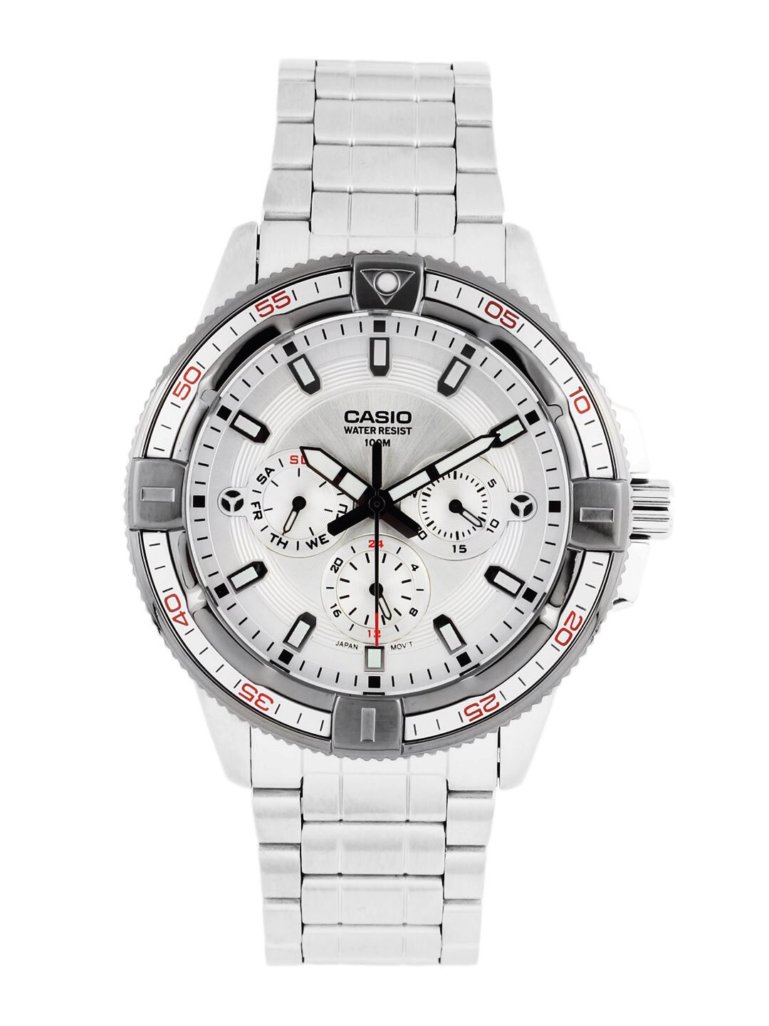 CASIO ENTICER Men White Dial Chronograph Watch A656