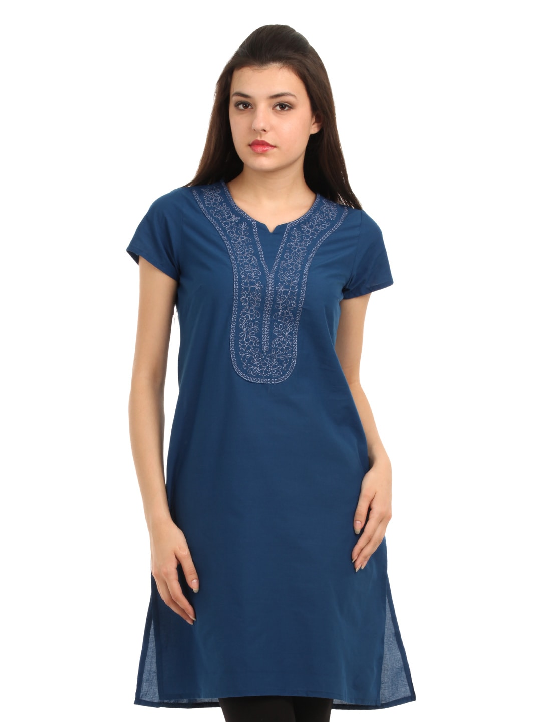 Folklore Women Blue Kurta