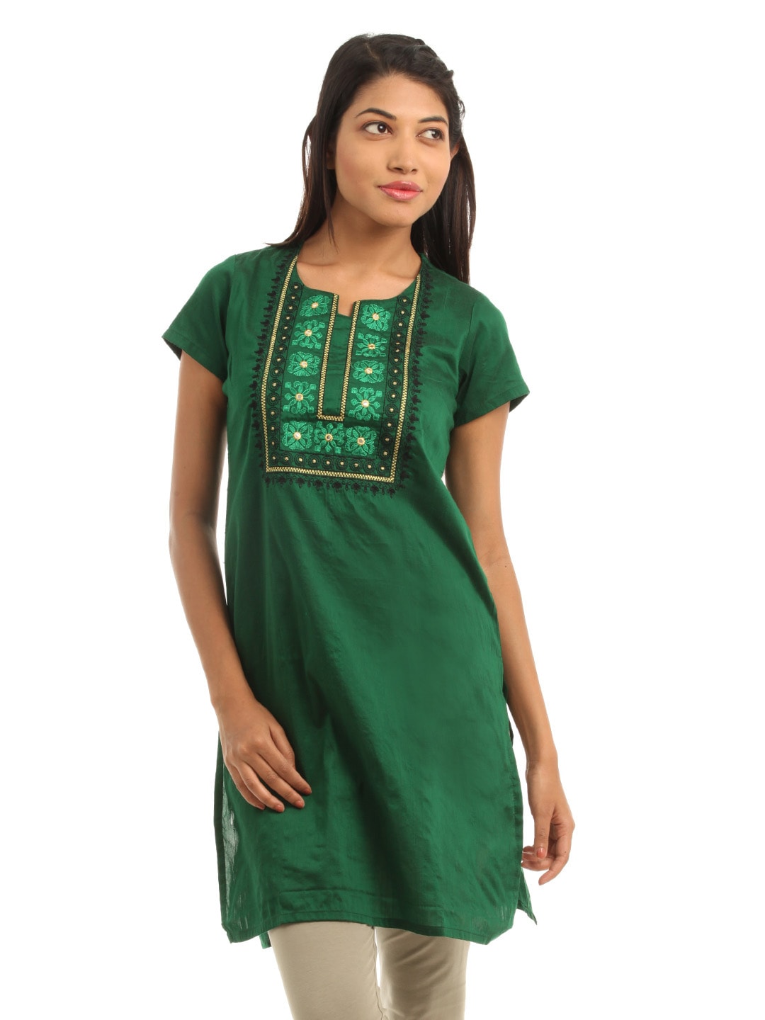 Folklore Women Green Kurta