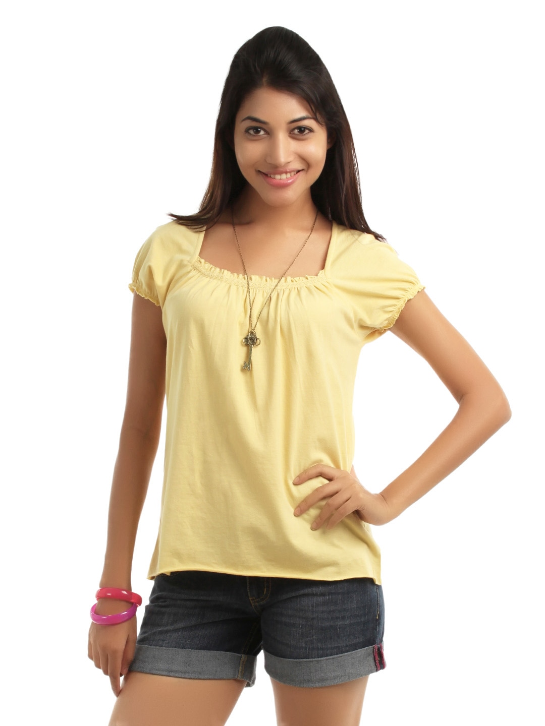 Remanika Women Yellow T-shirt