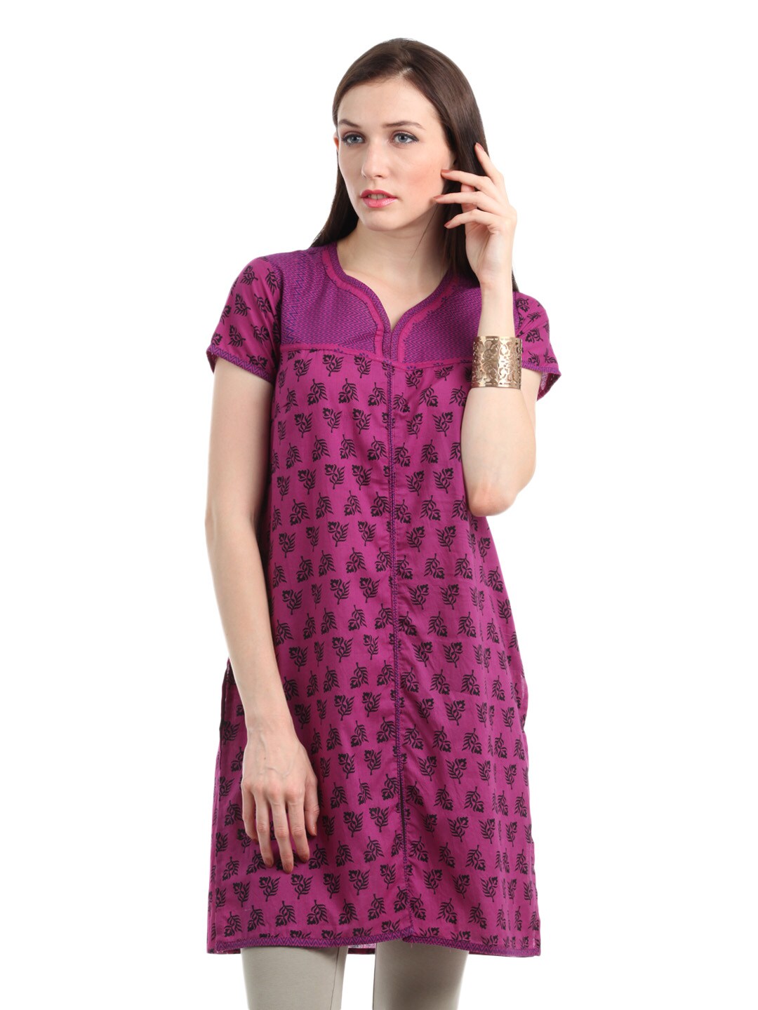 Vishudh Women Magenta Kurta