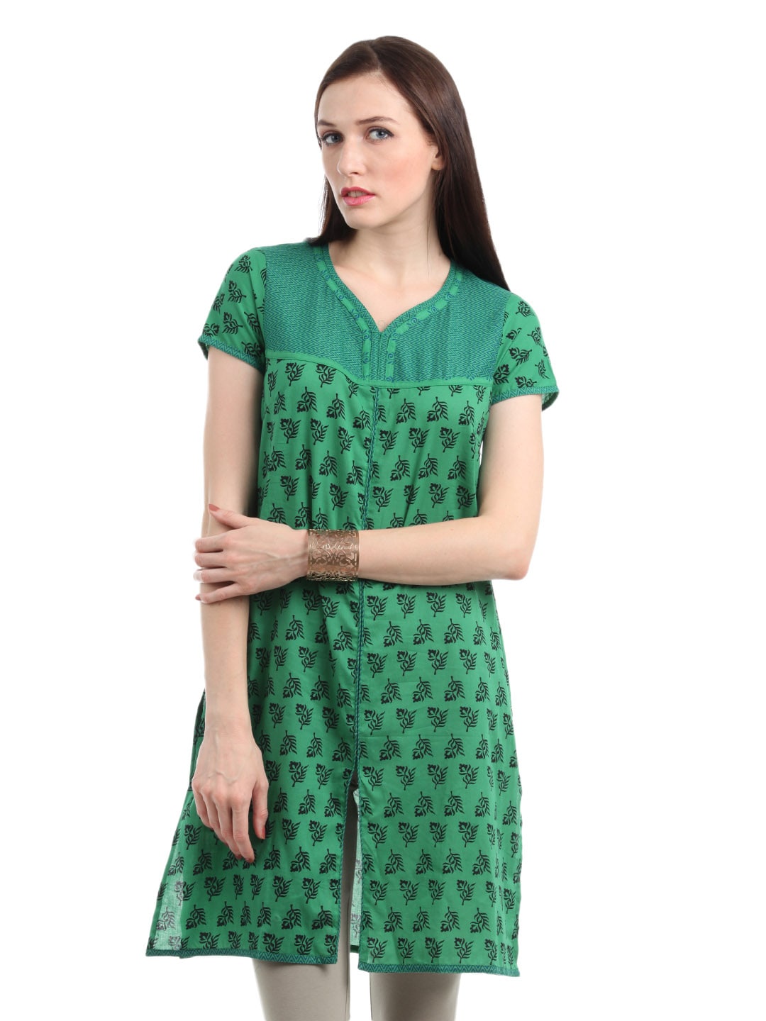 Vishudh Women Green Kurta