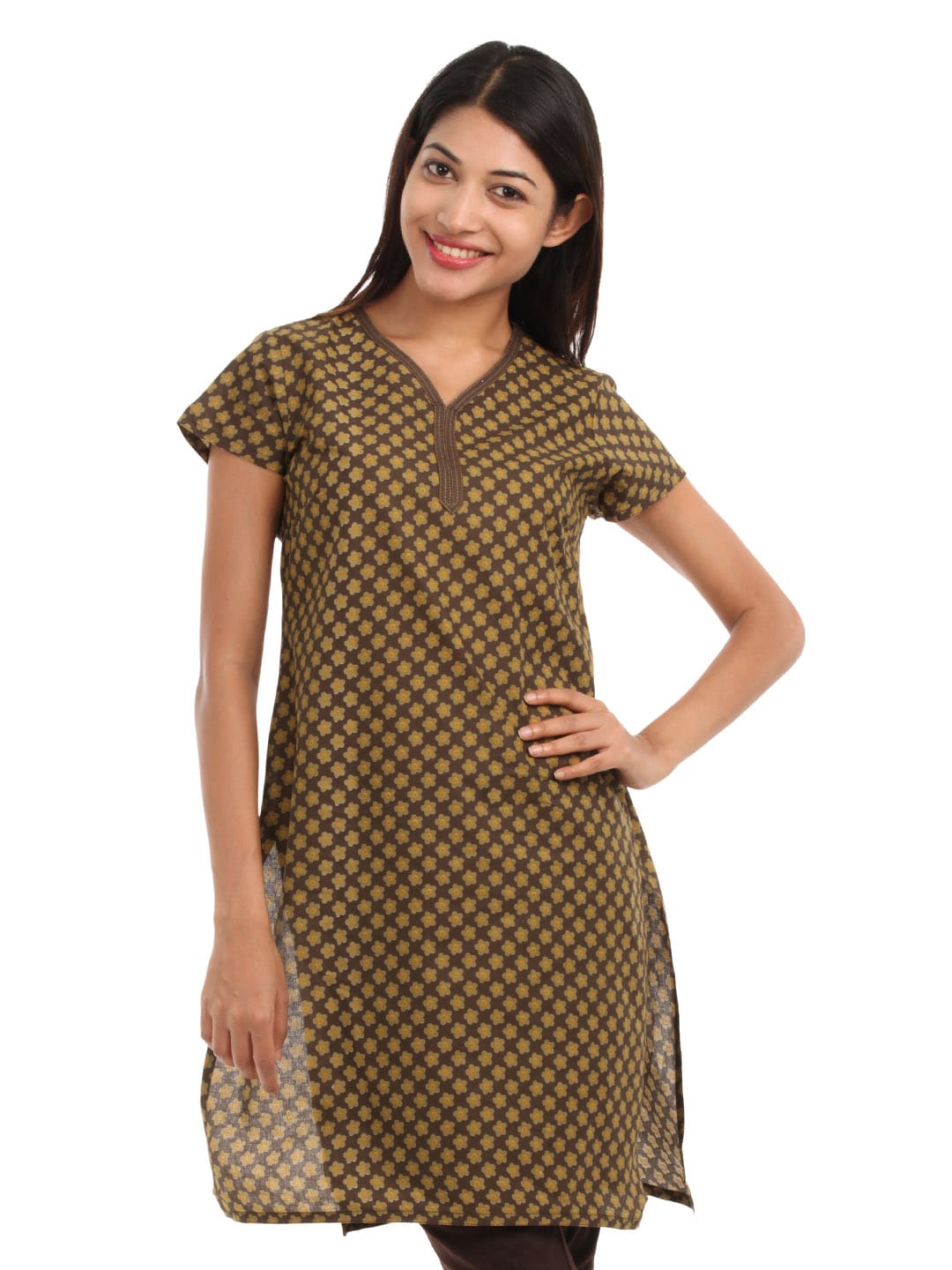 Vishudh Women Brown Kurta