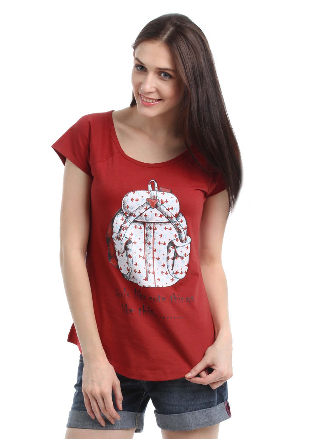 Tokyo Talkies Women Red Printed Top