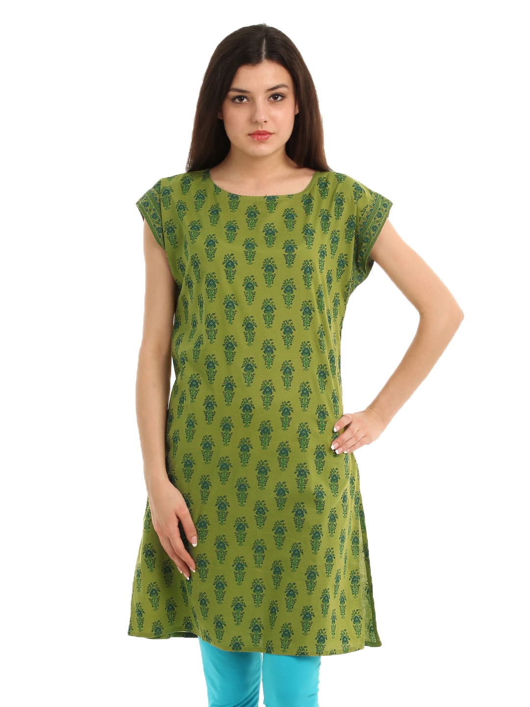 Fabindia Women Green Kurta