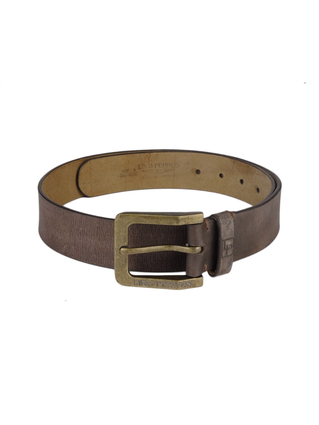 Lino Perros Men Brown Leather Belt