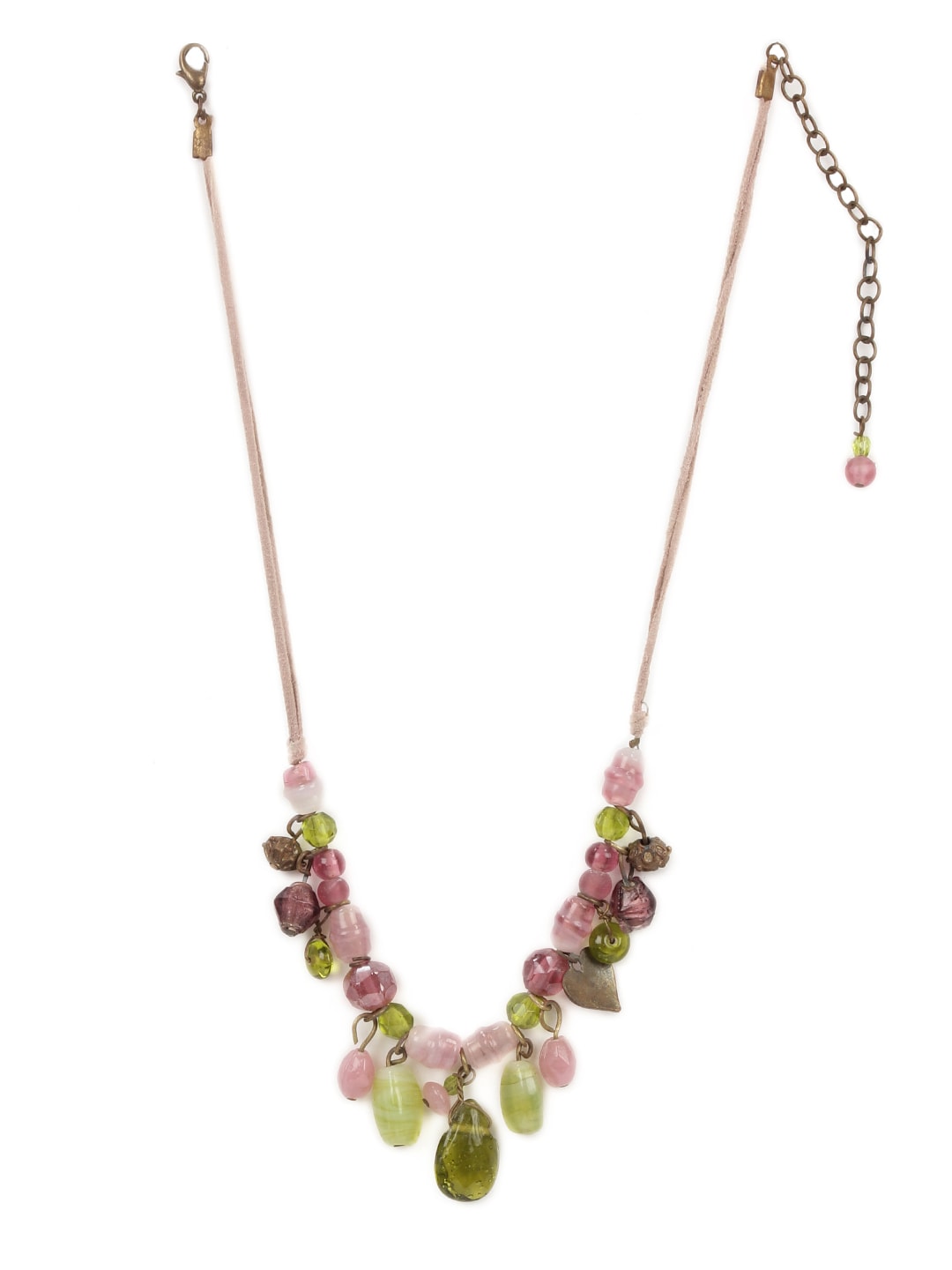 Adrika Pink & Green Necklace