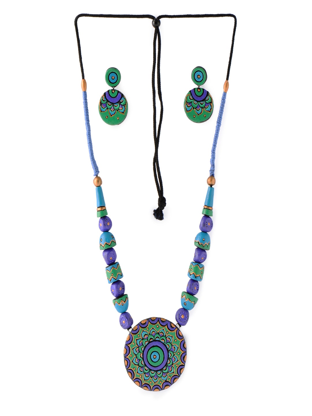 Adrika Purple Teracotta  Jewellery Set