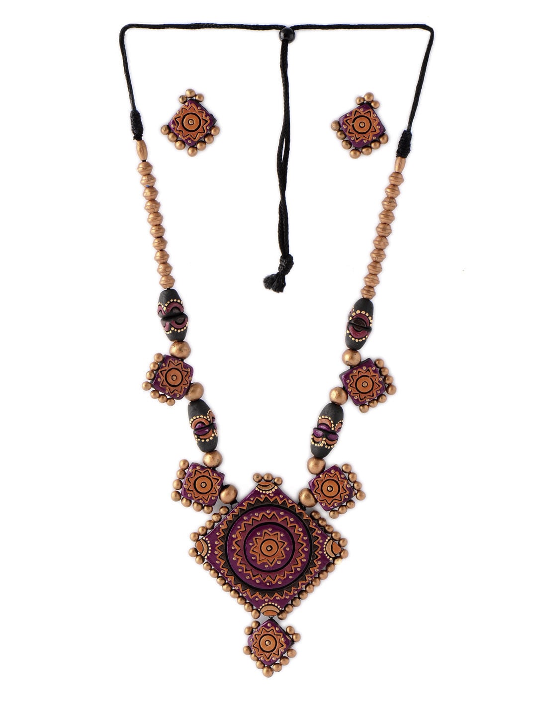 Adrika  Multi Coloured Teracotta Jewellery Set