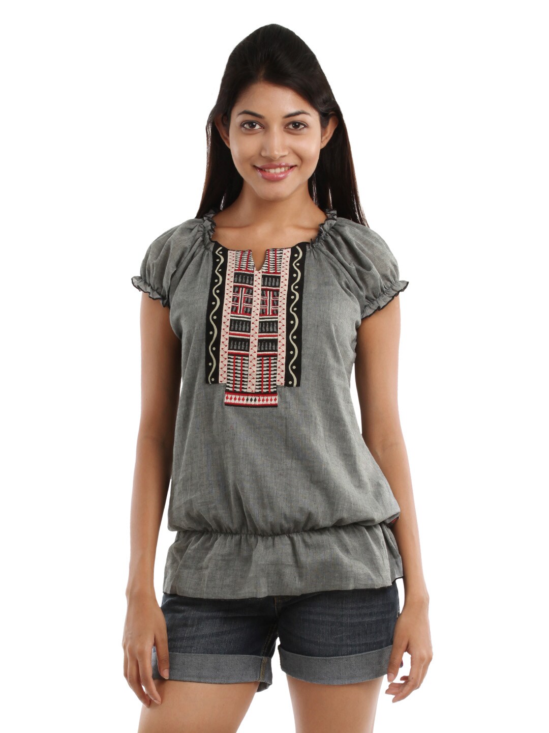 109F Women Grey Top