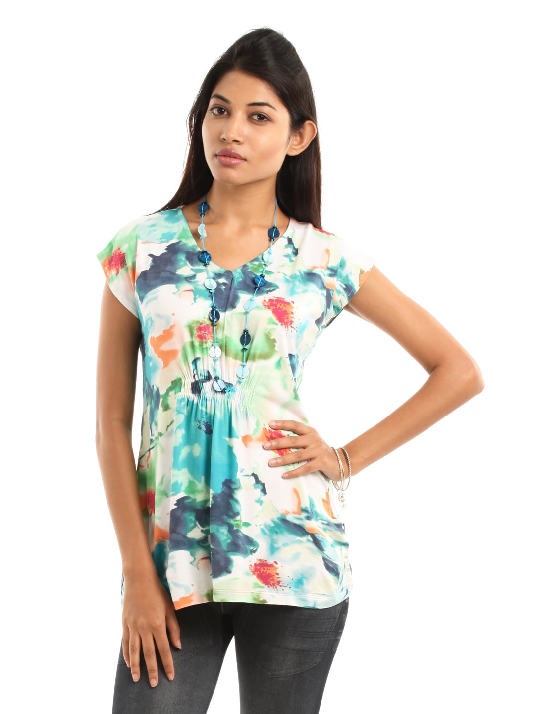 109F Women Multicoloured Printed Top