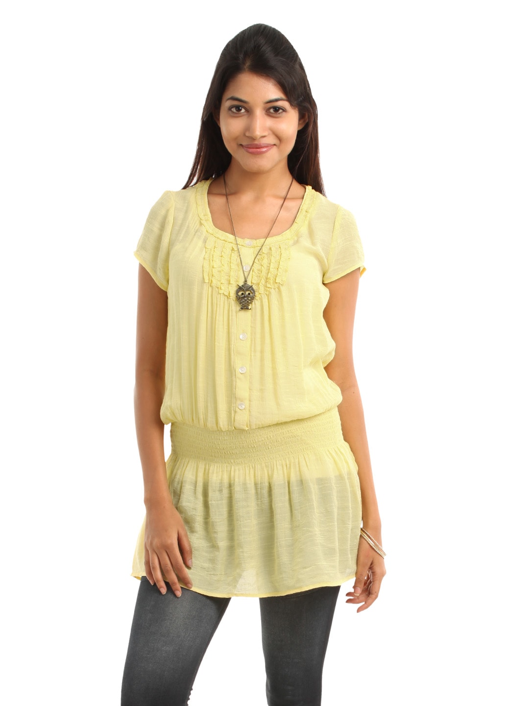 109F Women Yellow Tunic