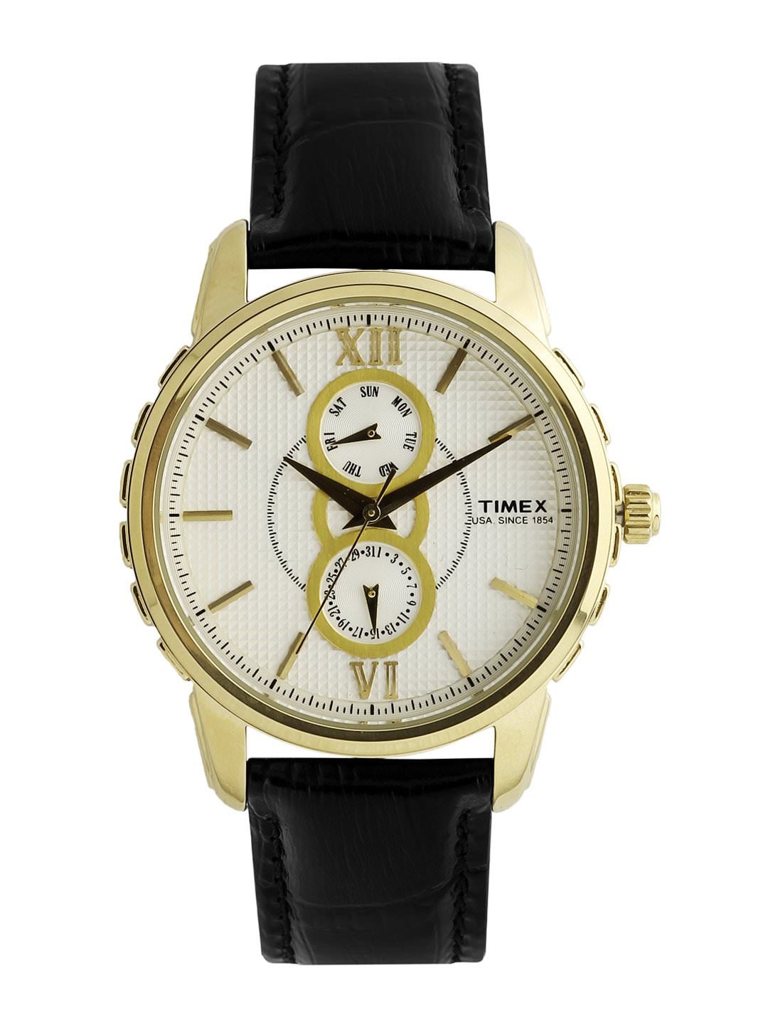Timex Men Cream Dial Chronograph Watch