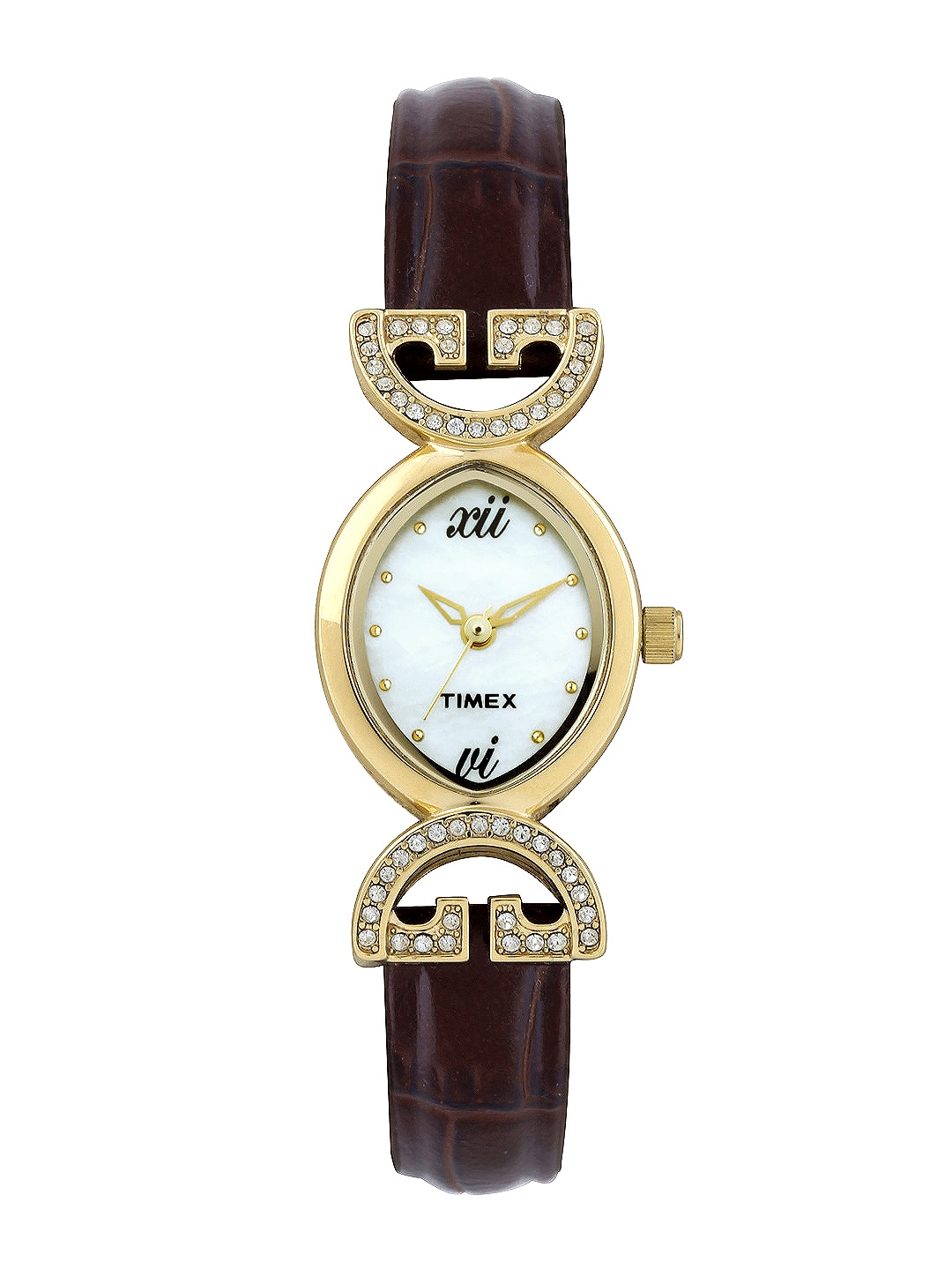 Timex Women Pearl White Dial Watch