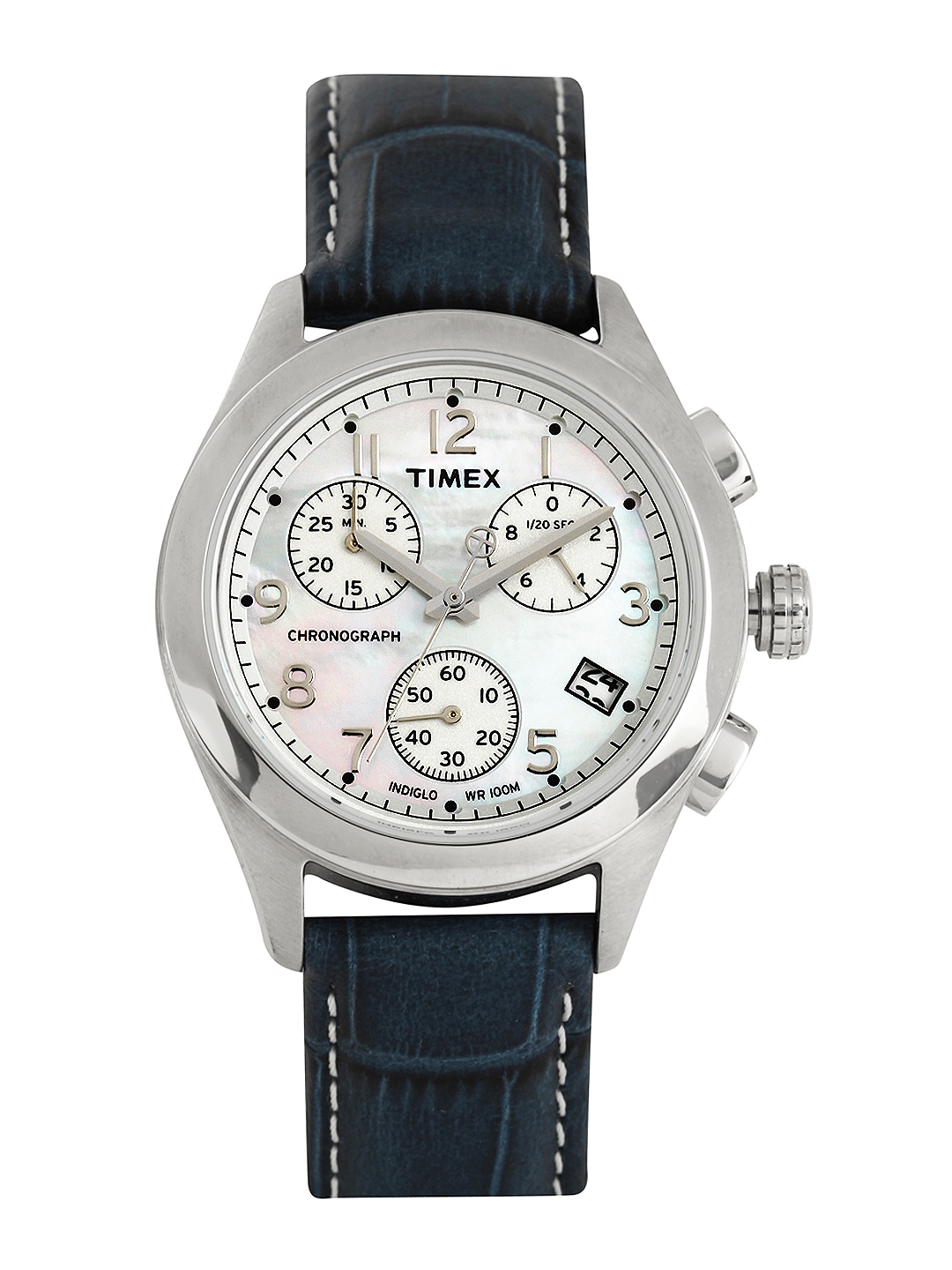 Timex Women Pearly White Dial Watch