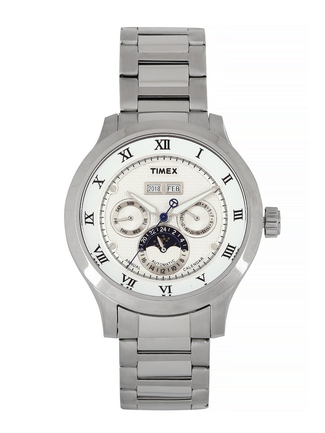 Timex Men Silver-Toned Dial Watch