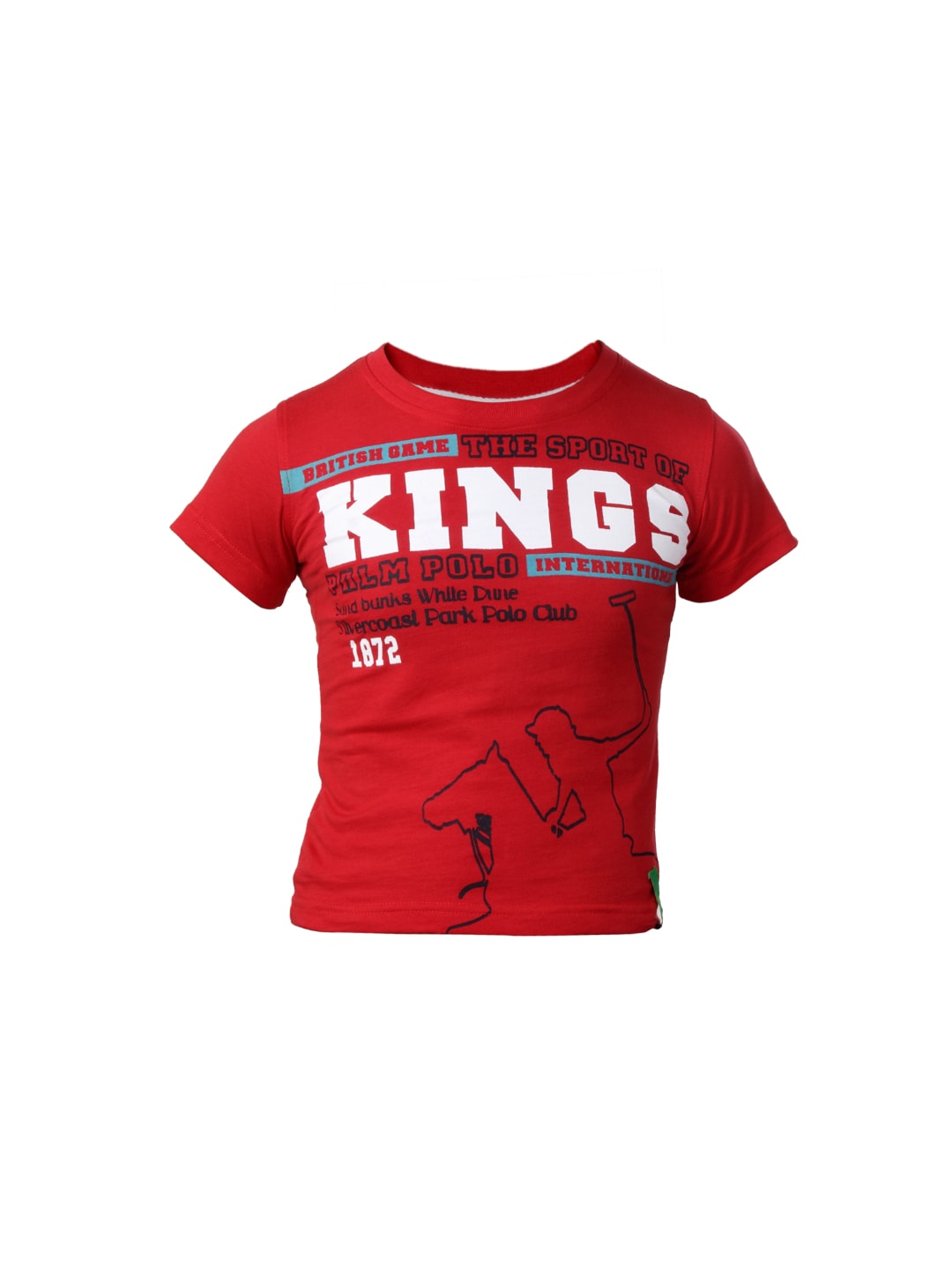 Gini and Jony Boys Red Printed T-Shirt