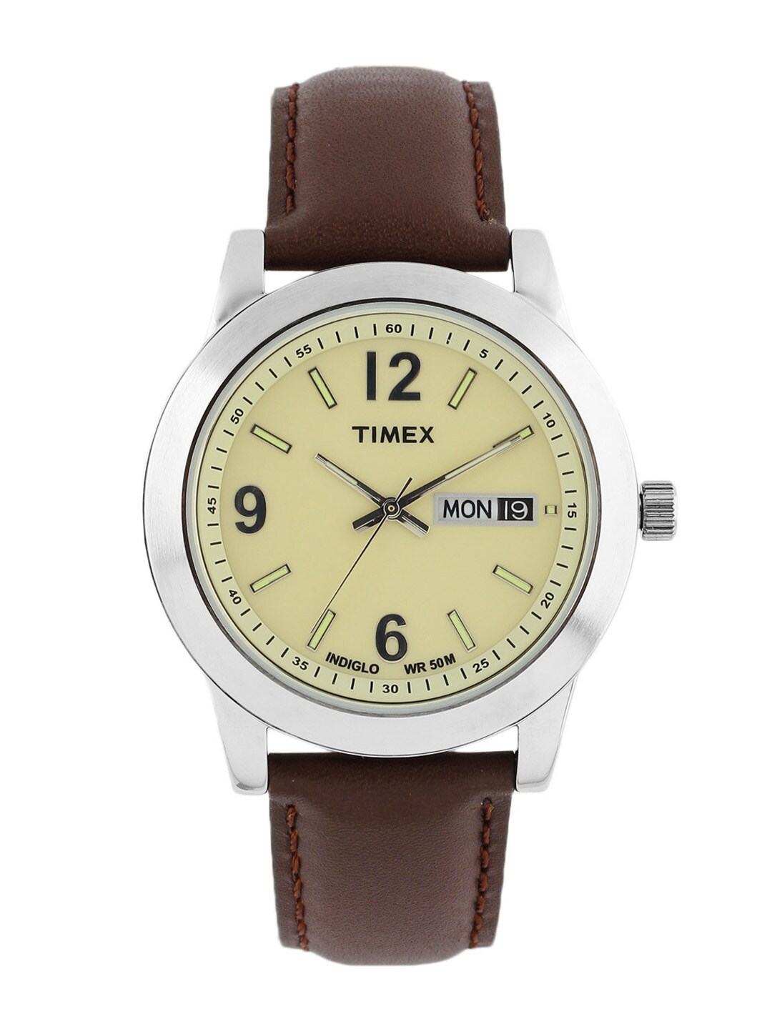 Timex Men Cream Dial Watch