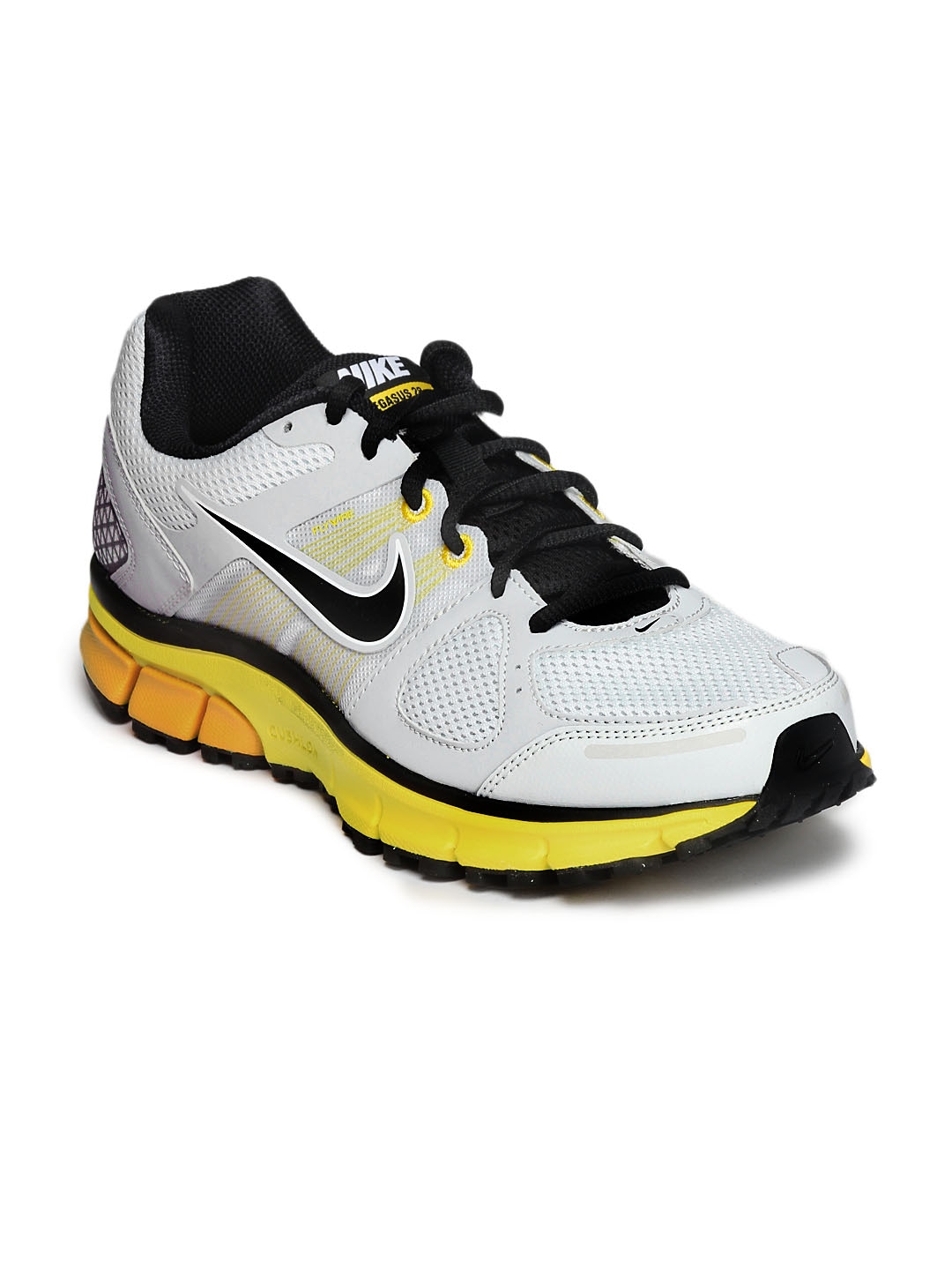 Nike Men White & Yellow Sports Shoes