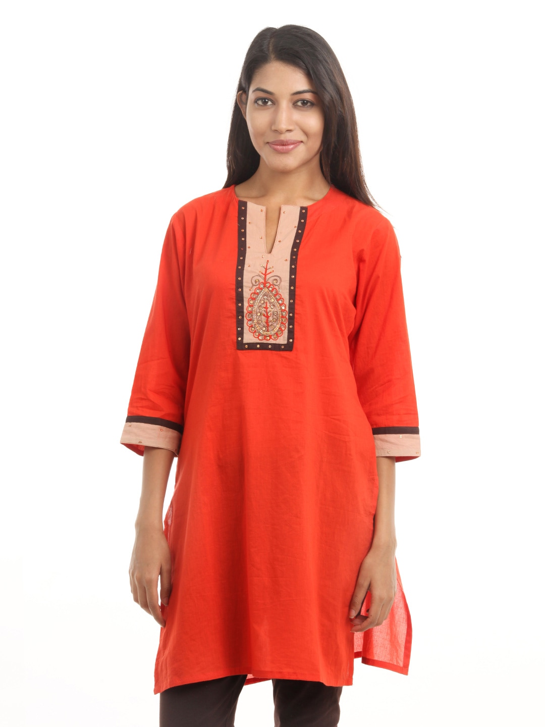 Shree Women Orange Kurta