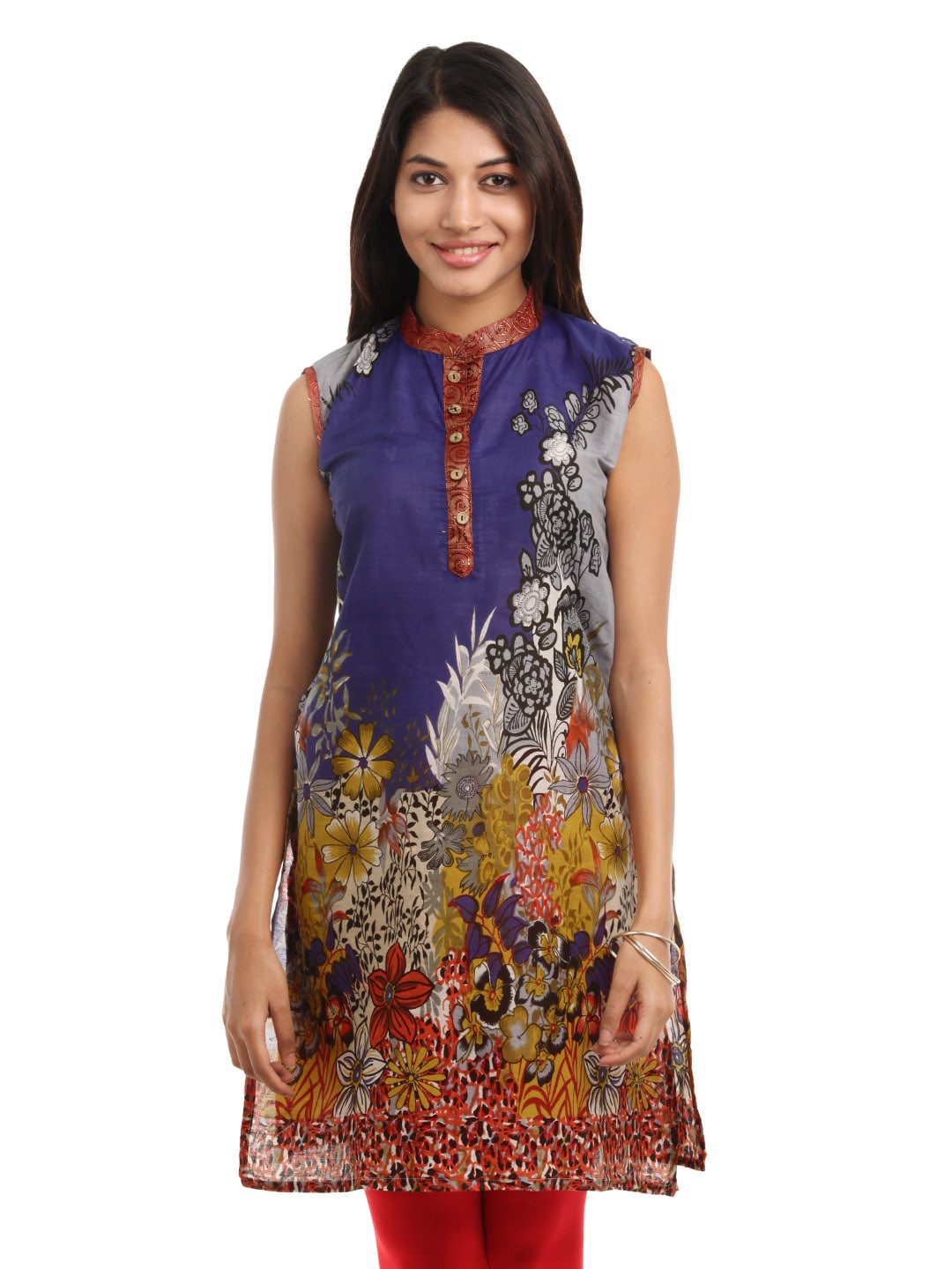 Shree Women Blue Printed Kurta