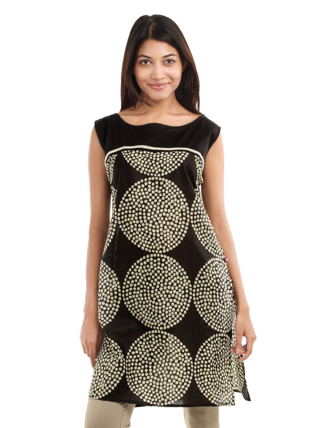 Shree Women Black & White Printed Kurta