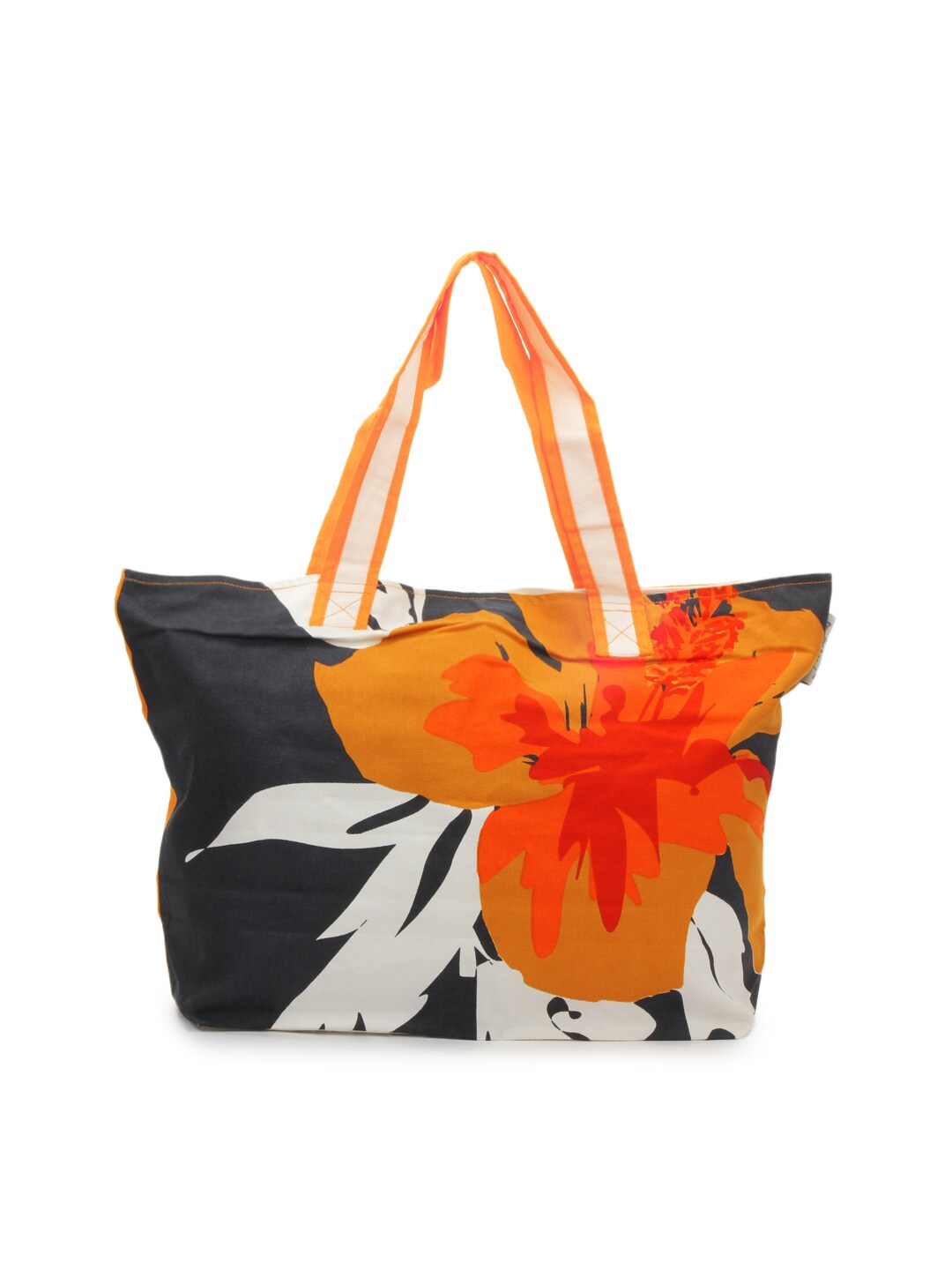 Be For Bag Women Orange And Black Tote Bag