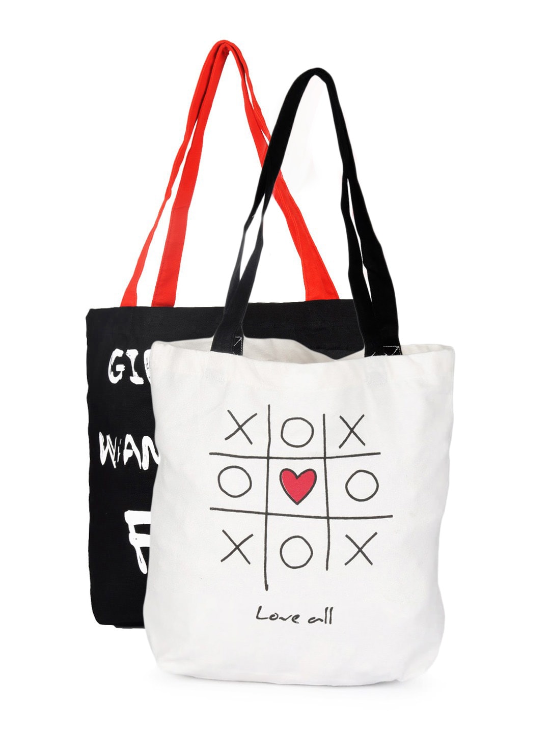 Be For Bag Women Black and White Combo pack Tote Bags