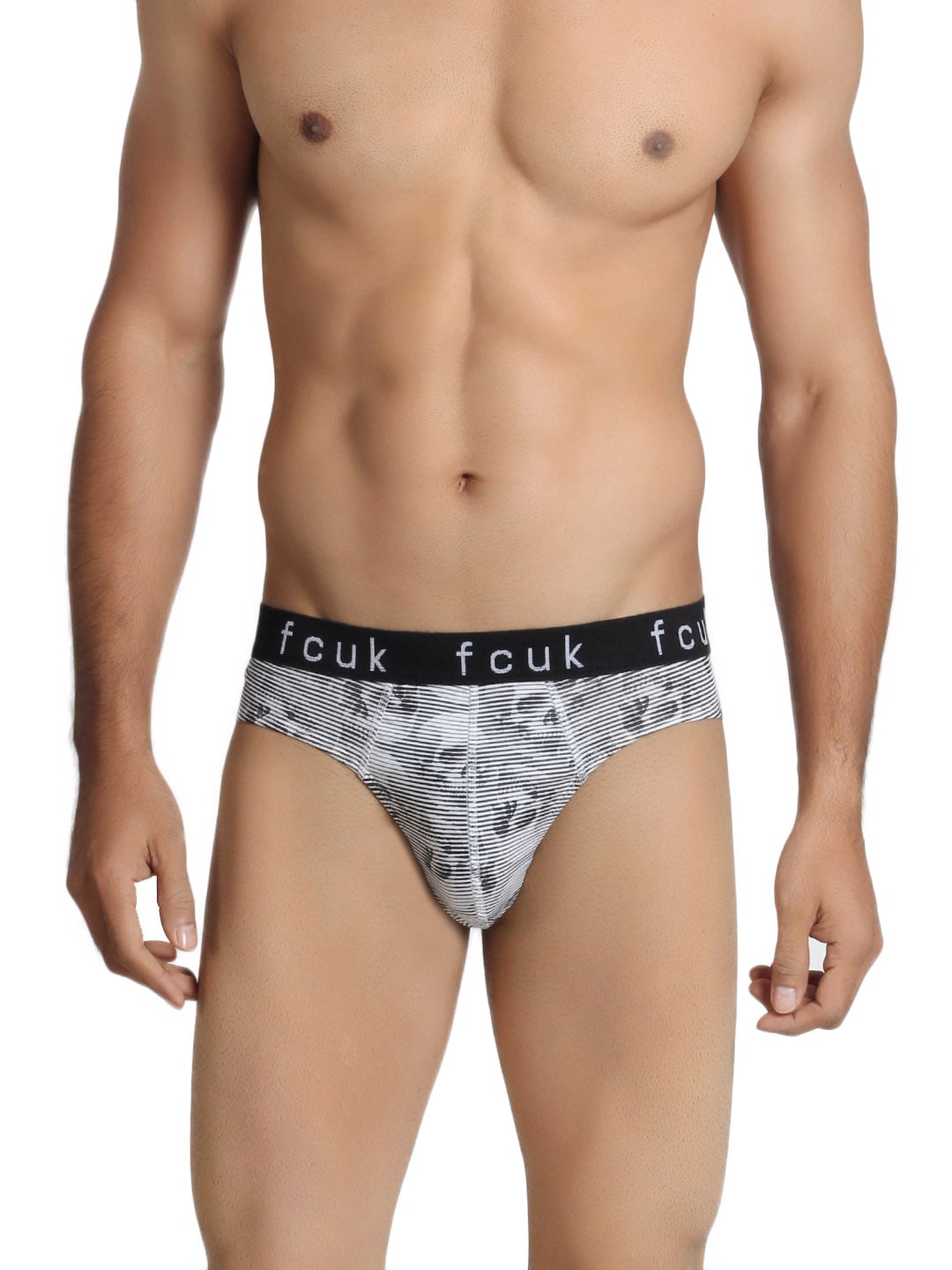 FCUK Underwear Men White & Black Brief