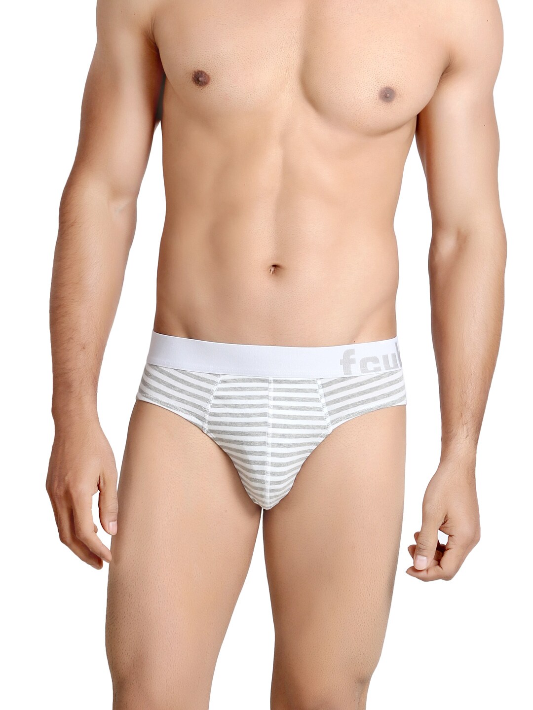 FCUK Underwear Men White Striped Brief
