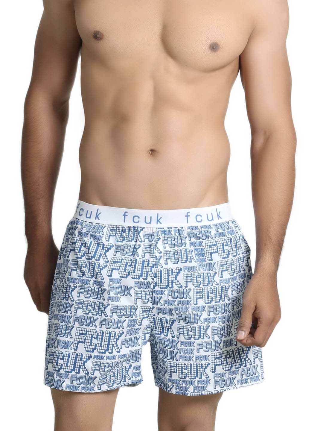 FCUK Underwear Blue Printed Boxers