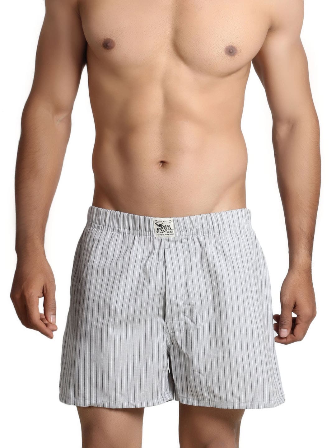 FCUK Underwear Grey Striped Boxers