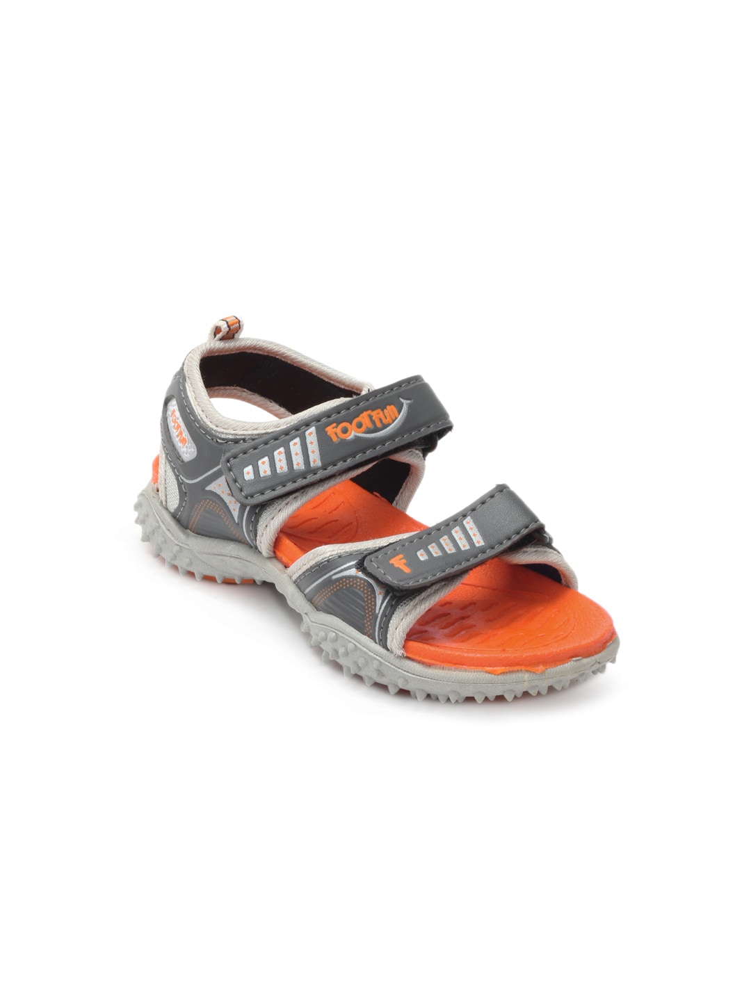 Footfun Kids Unisex Grey Sandals