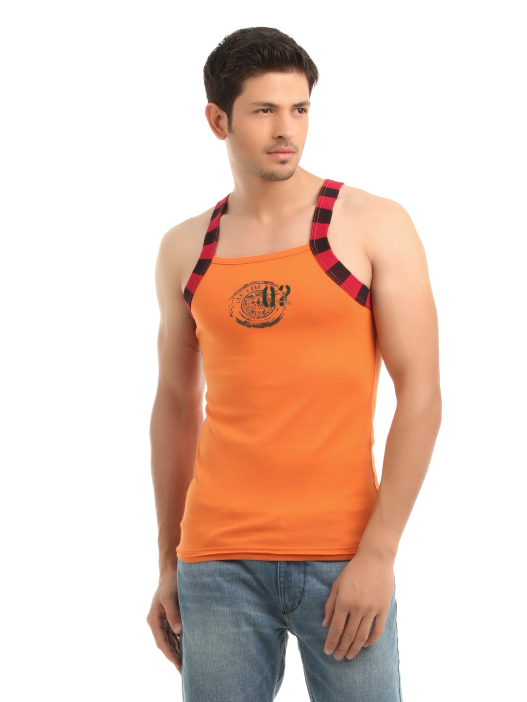 Facit Men Orange Innerwear Vest